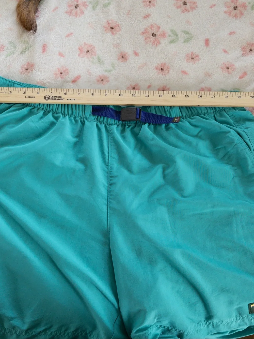 L.L. Bean Men's Blue Green Swim Shorts Trunks Lined Pockets XL Classic
